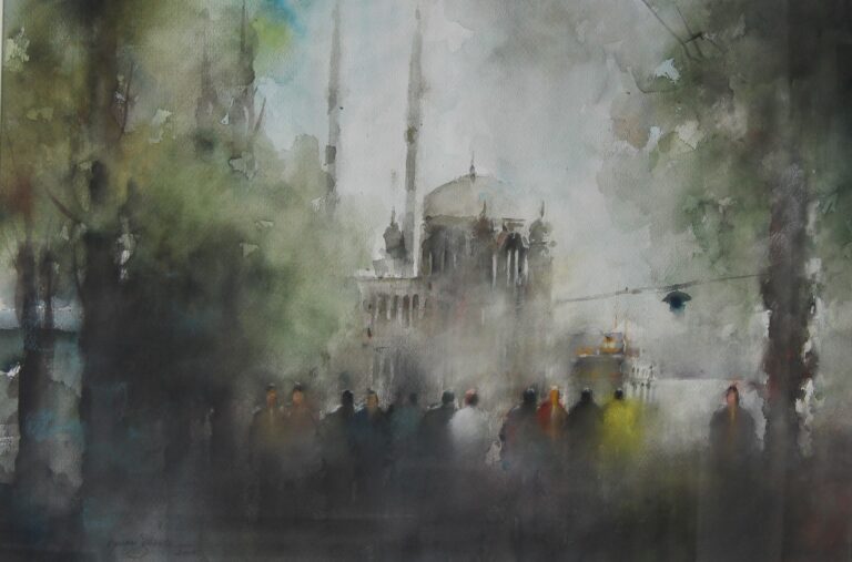 (01) Orhan GÜREL 60 X 90 SULUBOYA